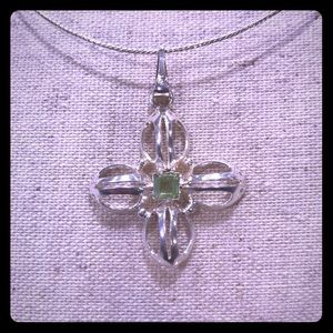 Sterling silver and peridot necklace